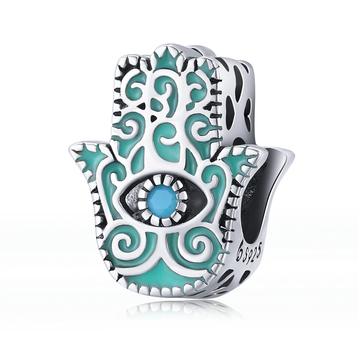 925 Sterling Silver Blue Snake Charm Bracelets - Women Jewelry