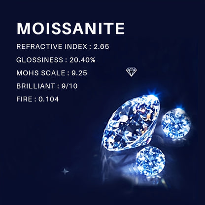 Sterling Silver Heart Necklace - Stunning 0.5 Carat Moissanite Pendant Necklace