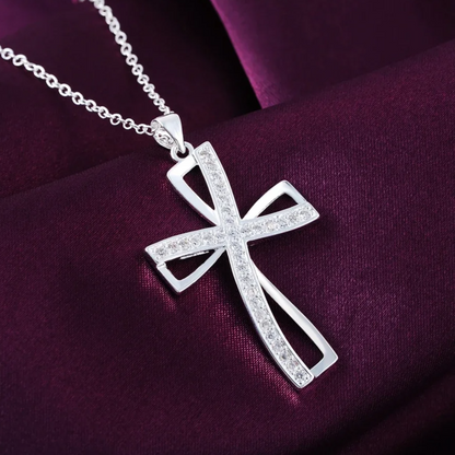 cross pendant in sterling silver