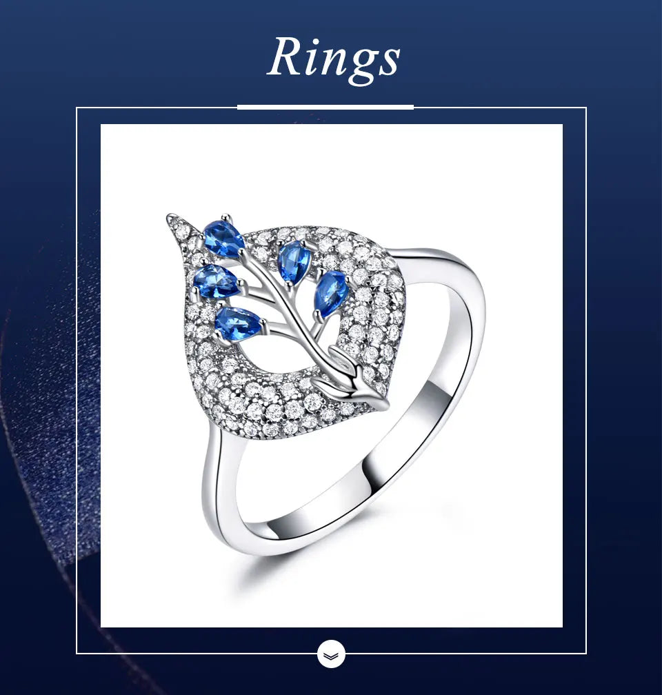 Sterling Silver Rings for Women - Nano Sapphire Ring Gemstone Aquamarine Cushion  Romantic Gift