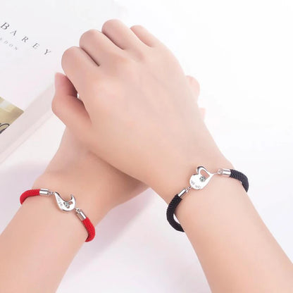 Shop Personalized Heart Bracelets - Sterling Silver Red Rope Concentric Lock Double Love Heart Bracelets For Men Women Lovers Bangles Jewelry Gift