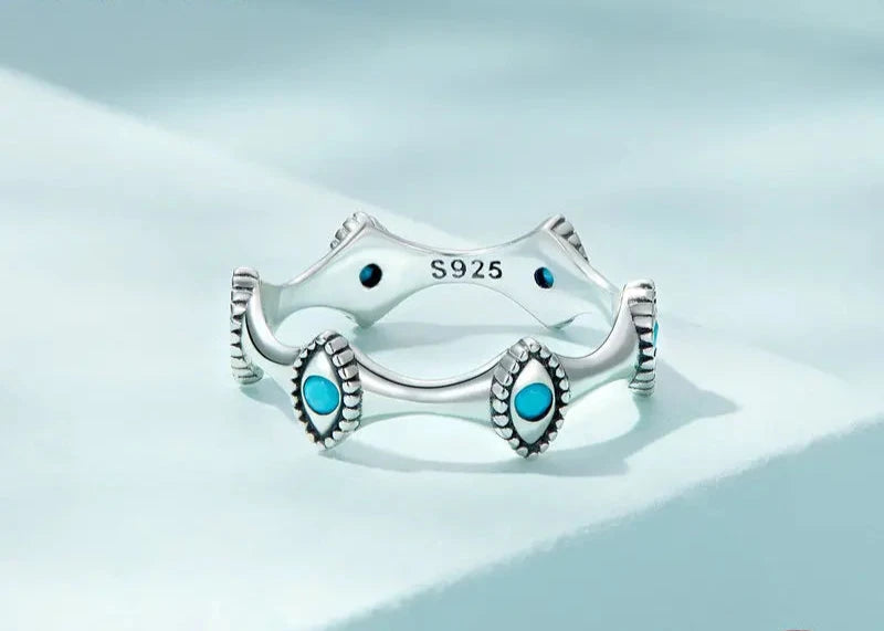 Sterling Silver Devil's Eyes Ring for Women