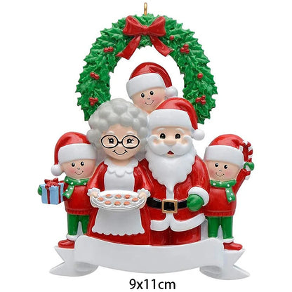 Personalized Reindeer Family Christmas Tree Pendant Hanging Bauble Xmas Tree Ornaments Elk Deer Family Decorations Gift New Year