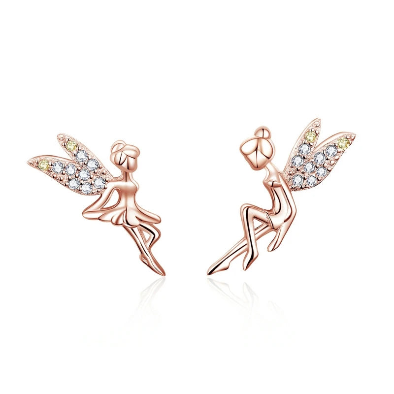 Sterling Silver Turquoise Sunburst Earrings - Snowflake Heart Angel Wing Stud Earrings Women Sun Star Zircon Ear Studs Wedding Party Jewelry Gift