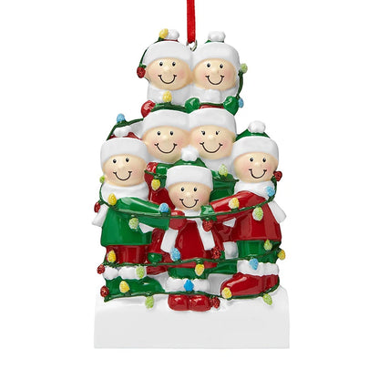 Personalized Reindeer Family Christmas Tree Pendant Hanging Bauble Xmas Tree Ornaments Elk Deer Family Decorations Gift New Year