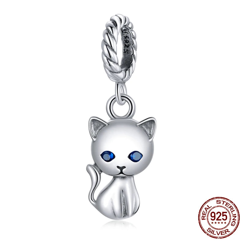 Kitty Cat Blue Eye  charm