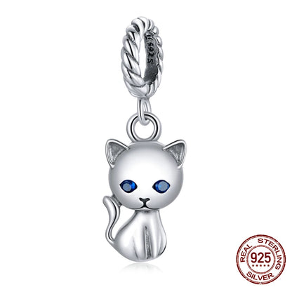 Kitty Cat Blue Eye  charm