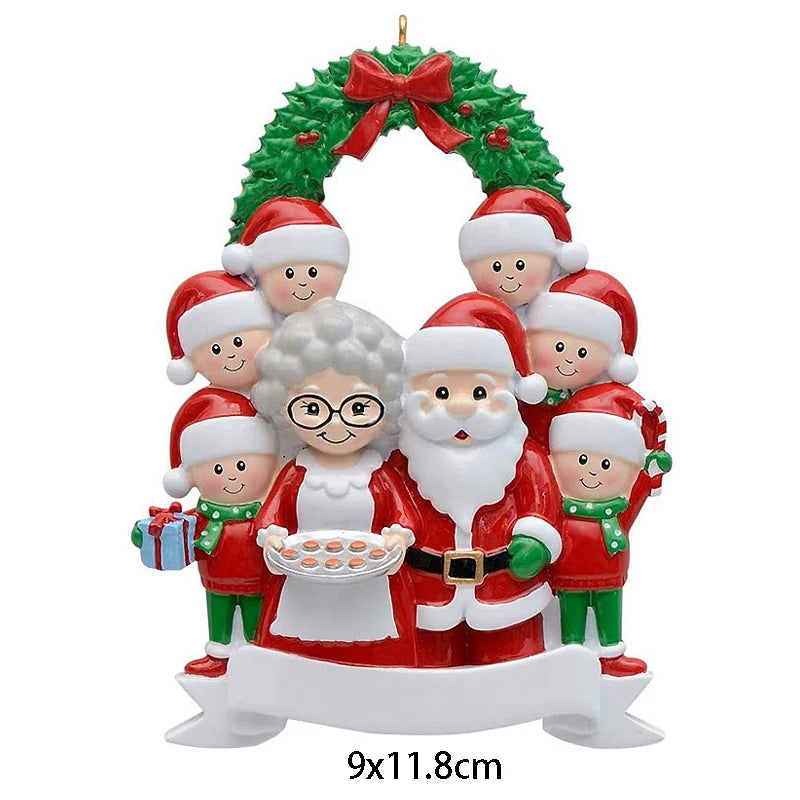 Personalized Reindeer Family Christmas Tree Pendant Hanging Bauble Xmas Tree Ornaments Elk Deer Family Decorations Gift New Year