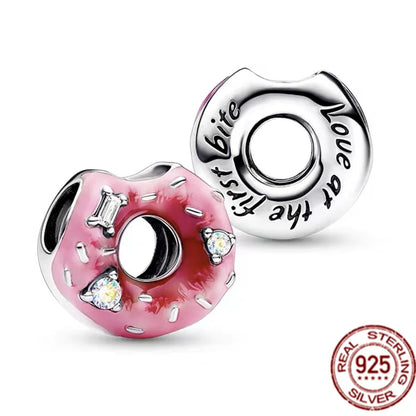Sterling Silver Cute Curled Caterpillar Butterfly Charm Beads for women - 10 Designs - Fit Original Pandora Bracelet