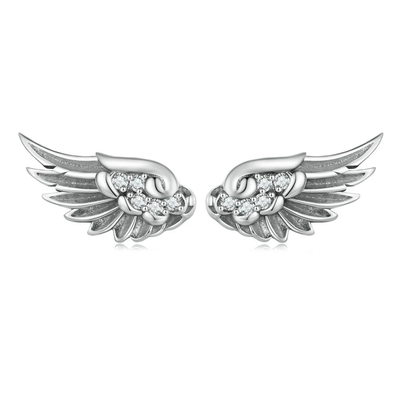 Sterling Silver Turquoise Sunburst Earrings - Snowflake Heart Angel Wing Stud Earrings Women Sun Star Zircon Ear Studs Wedding Party Jewelry Gift