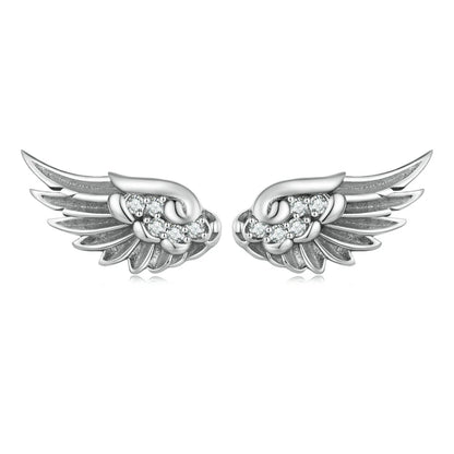 Sterling Silver Turquoise Sunburst Earrings - Snowflake Heart Angel Wing Stud Earrings Women Sun Star Zircon Ear Studs Wedding Party Jewelry Gift