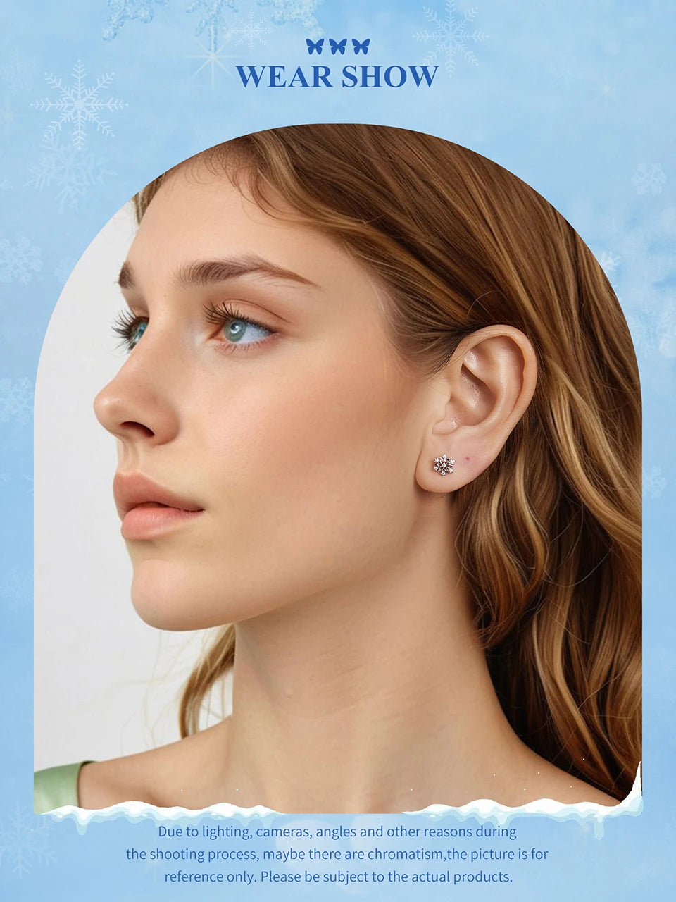 Sterling Silver Turquoise Sunburst Earrings - Snowflake Heart Angel Wing Stud Earrings Women Sun Star Zircon Ear Studs Wedding Party Jewelry Gift