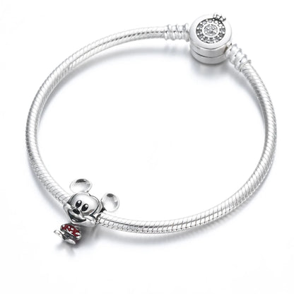 Sterling Silver Charms For Bracelets - Disney Mickey Minnie Robot Cartoon Collection Charms  - 16 Designs