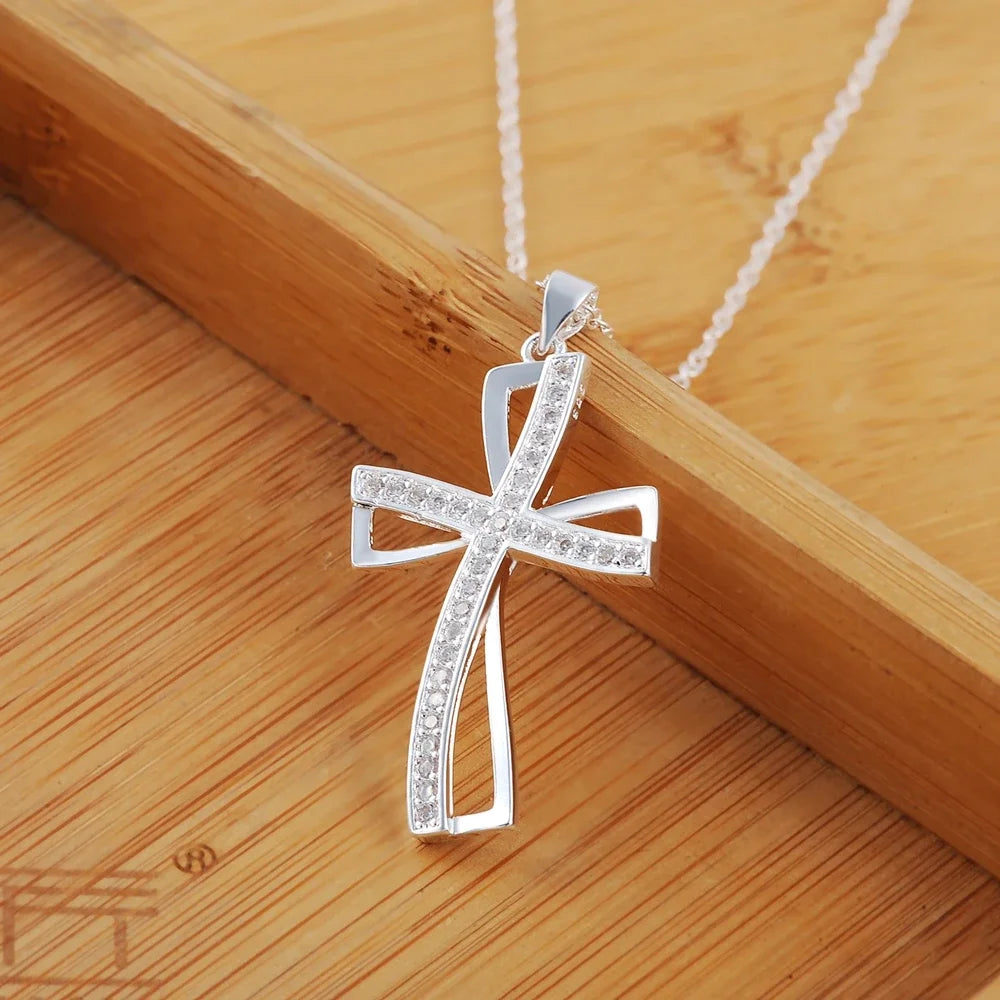 sterling silver cross pendant mens