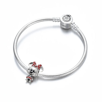 Sterling Silver Charms For Bracelets - Disney Mickey Minnie Robot Cartoon Collection Charms  - 16 Designs