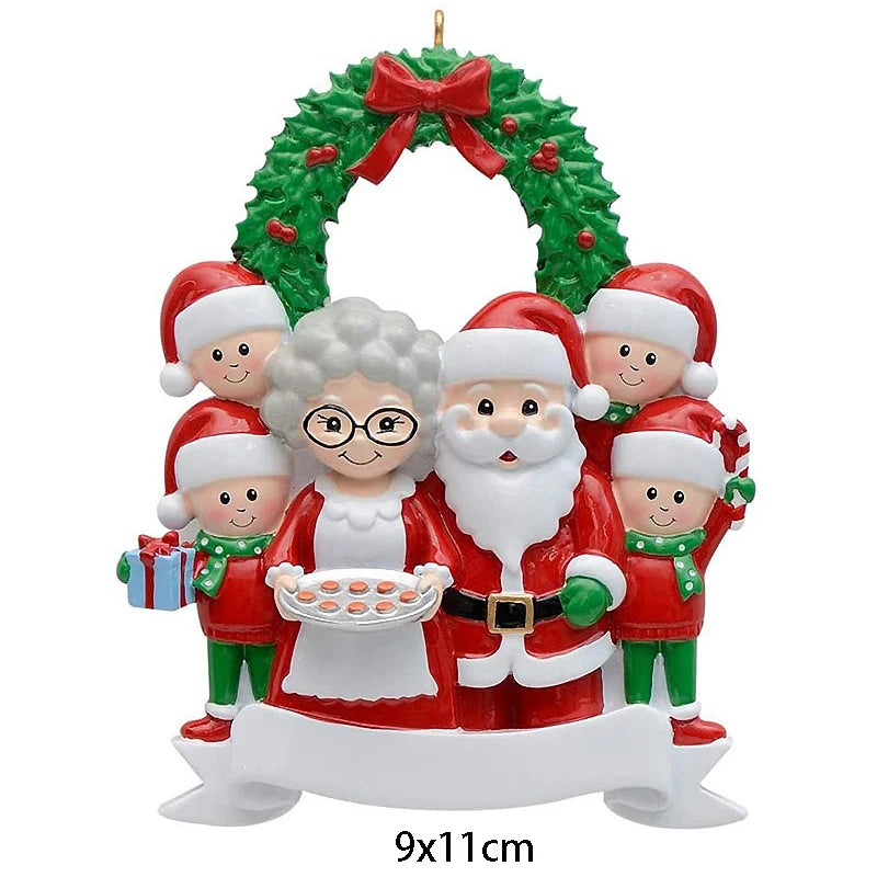 Personalized Reindeer Family Christmas Tree Pendant Hanging Bauble Xmas Tree Ornaments Elk Deer Family Decorations Gift New Year