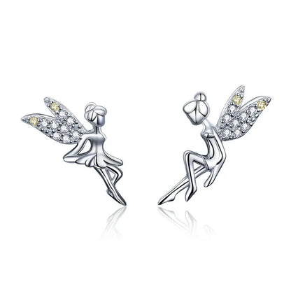 Sterling Silver Turquoise Sunburst Earrings - Snowflake Heart Angel Wing Stud Earrings Women Sun Star Zircon Ear Studs Wedding Party Jewelry Gift