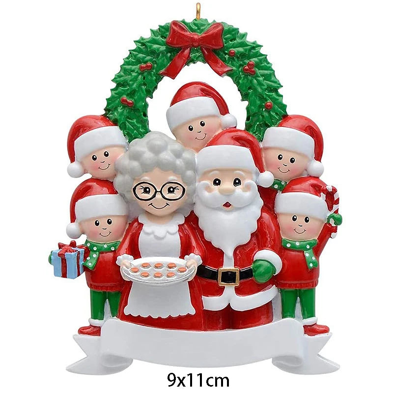 Personalized Reindeer Family Christmas Tree Pendant Hanging Bauble Xmas Tree Ornaments Elk Deer Family Decorations Gift New Year
