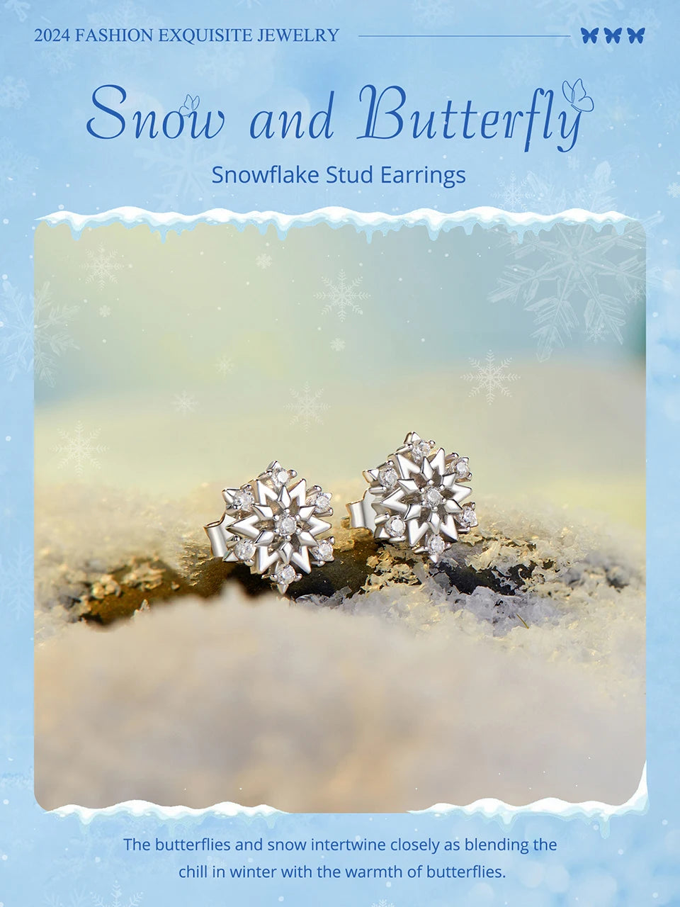 Sterling Silver Turquoise Sunburst Earrings - Snowflake Heart Angel Wing Stud Earrings Women Sun Star Zircon Ear Studs Wedding Party Jewelry Gift