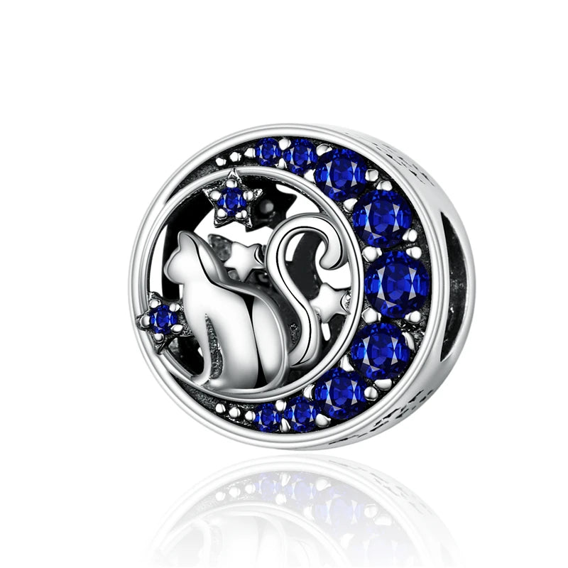 Cubic Zirconia Cat Charm