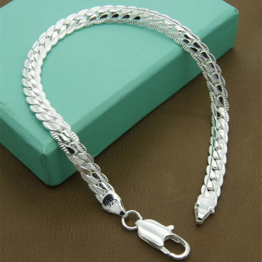 sterling silver men's bracelet