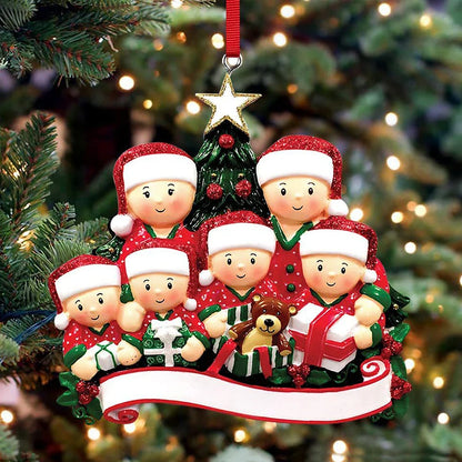 Personalized Reindeer Family Christmas Tree Pendant Hanging Bauble Xmas Tree Ornaments Elk Deer Family Decorations Gift New Year