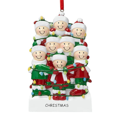 Personalized Reindeer Family Christmas Tree Pendant Hanging Bauble Xmas Tree Ornaments Elk Deer Family Decorations Gift New Year