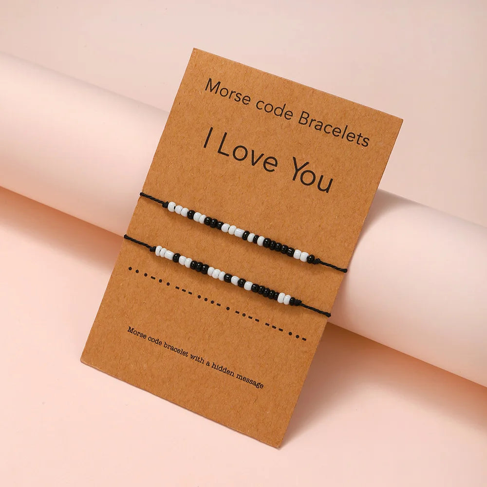 Black and White Rice Beads  bracelet