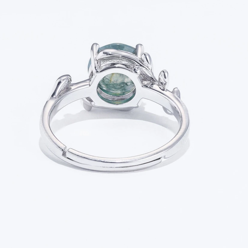 Sterling Silver Moss Agate Ring