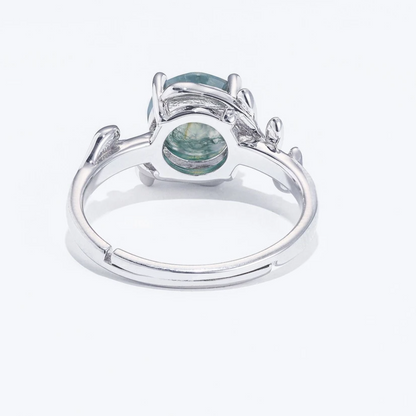 Sterling Silver Moss Agate Ring
